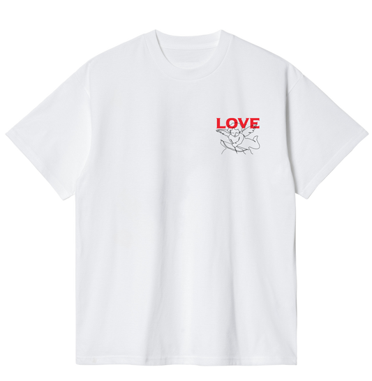 Camiseta básica LOVE estilo street-wear básica