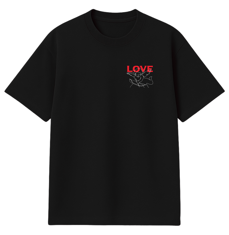 Camiseta básica LOVE estilo street-wear básica