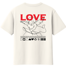 Camiseta básica LOVE estilo street-wear básica