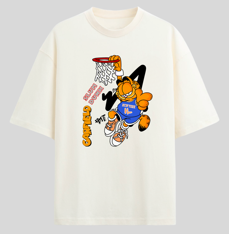 CAMISETA OVERSIZED - GARFIELD SLAM DUNK