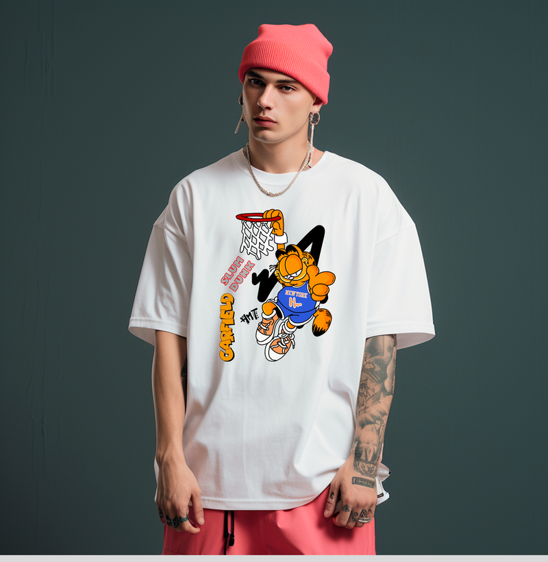 CAMISETA OVERSIZED - GARFIELD SLAM DUNK