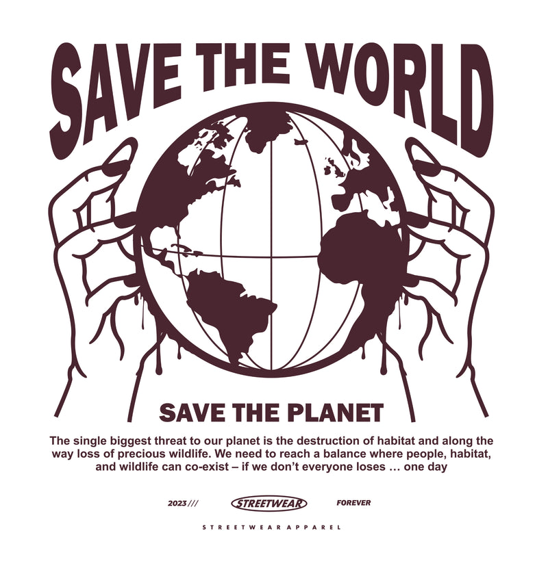 CAMISETA REGULAR - SAVE THE WORLD